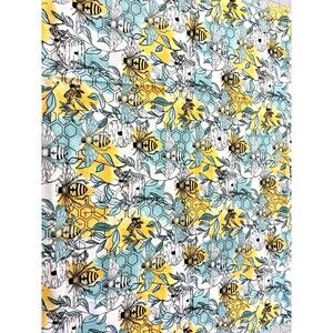 Crafters Square 4 Fat Quarter's Cotton Fabric Bumble Bee Sewing Quilting Crafts